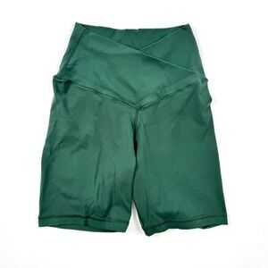 OFFLINE by Aerie Women's Green V Waist High Rise Bike Shorts Size